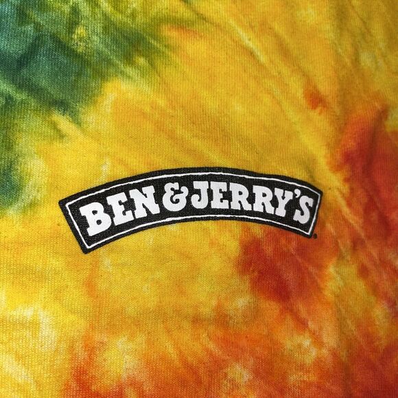 Vintage Ben and Jerrys Ice Cream Tie Dye Promo T-Shirt - Size Small - Picture 7 of 7